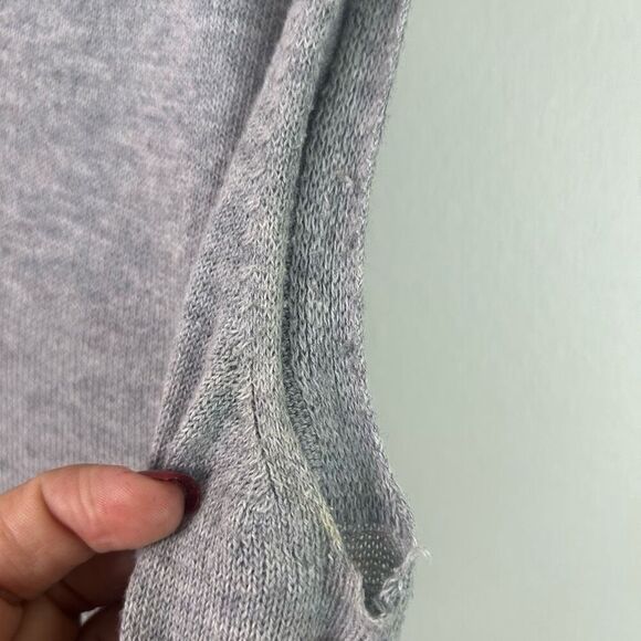 Eileen Fisher Gray Sleeveless Tunic Top S Organic Cotton V-Neck Hand Loomed - Picture 5 of 9